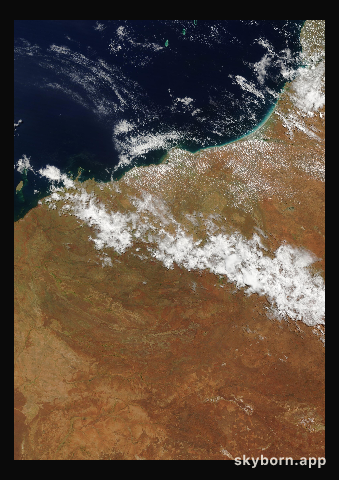 The Earth on 22 February 2017 · Pilbara, Western Australia
