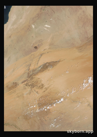 The Earth on 26 February 2017 · Eye of the Sahara, Mauritania