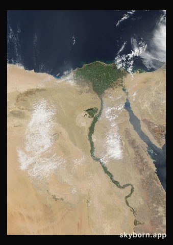 The Earth on 1 March 2017 · Nile Delta and Sinai