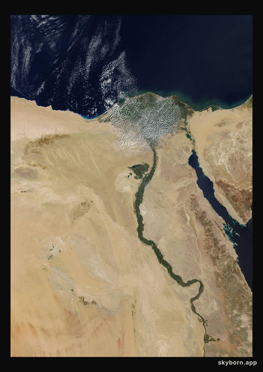 The Earth on 6 March 2017 · Nile Delta and Sinai