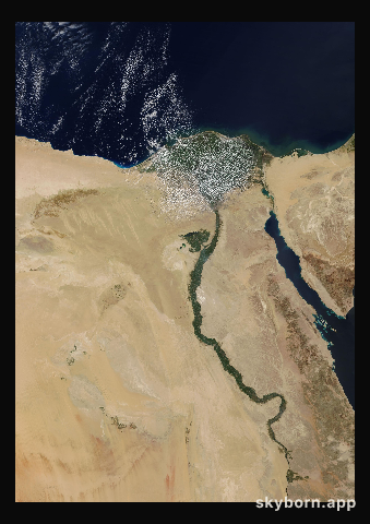 The Earth on 6 March 2017 · Nile Delta and Sinai