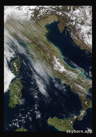 The Earth on 12 March 2017 · Italy and the Adriatic
