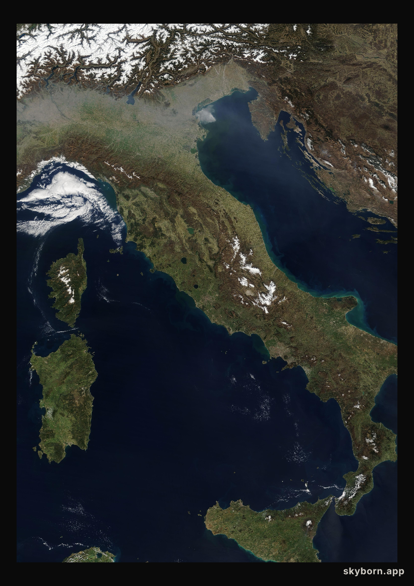 The Earth on 17 March 2017 · Italy and the Adriatic