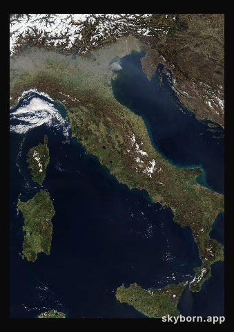 The Earth on 17 March 2017 · Italy and the Adriatic
