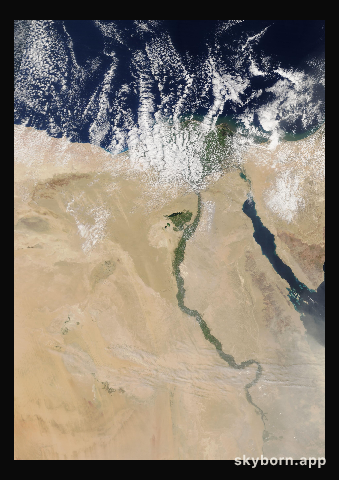 The Earth on 19 March 2017 · Nile Delta and Sinai