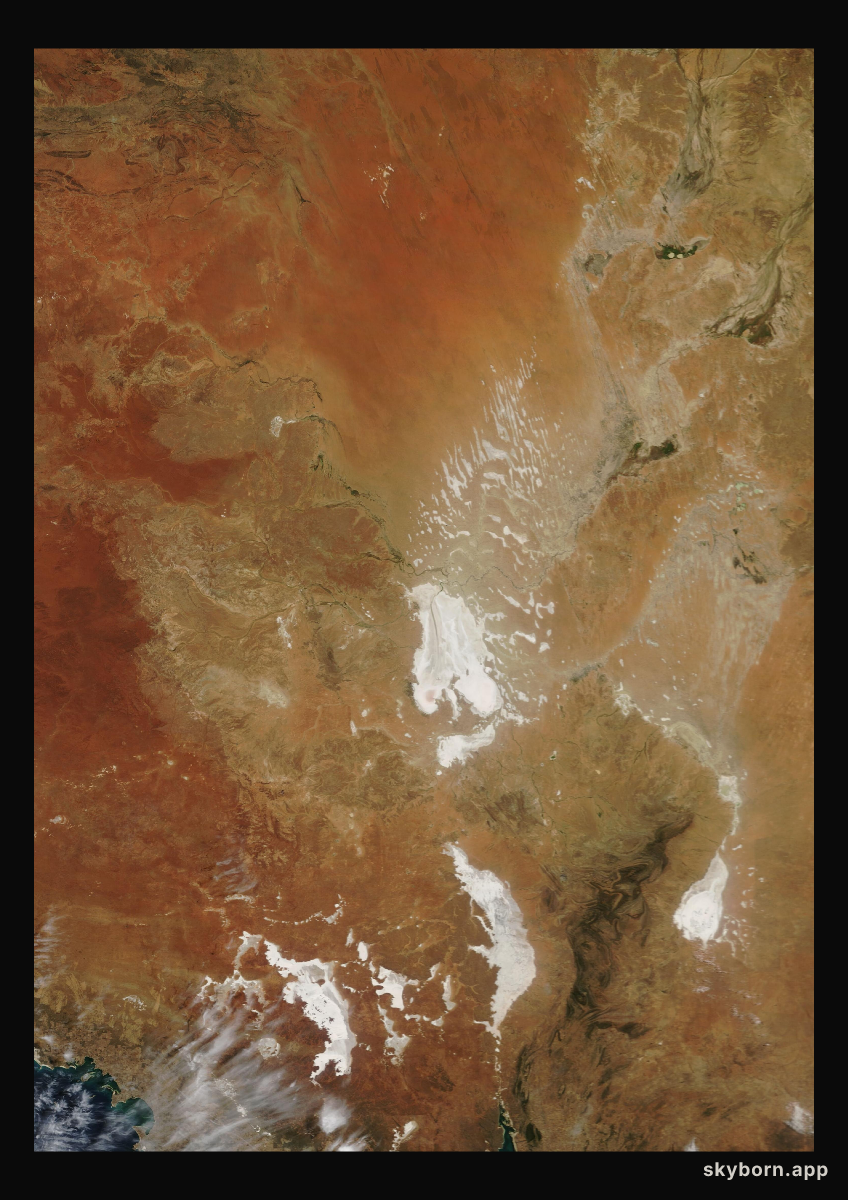The Earth on 23 March 2017 · Lake Eyre, Australia