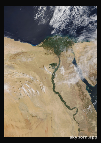 The Earth on 27 March 2017 · Nile Delta and Sinai