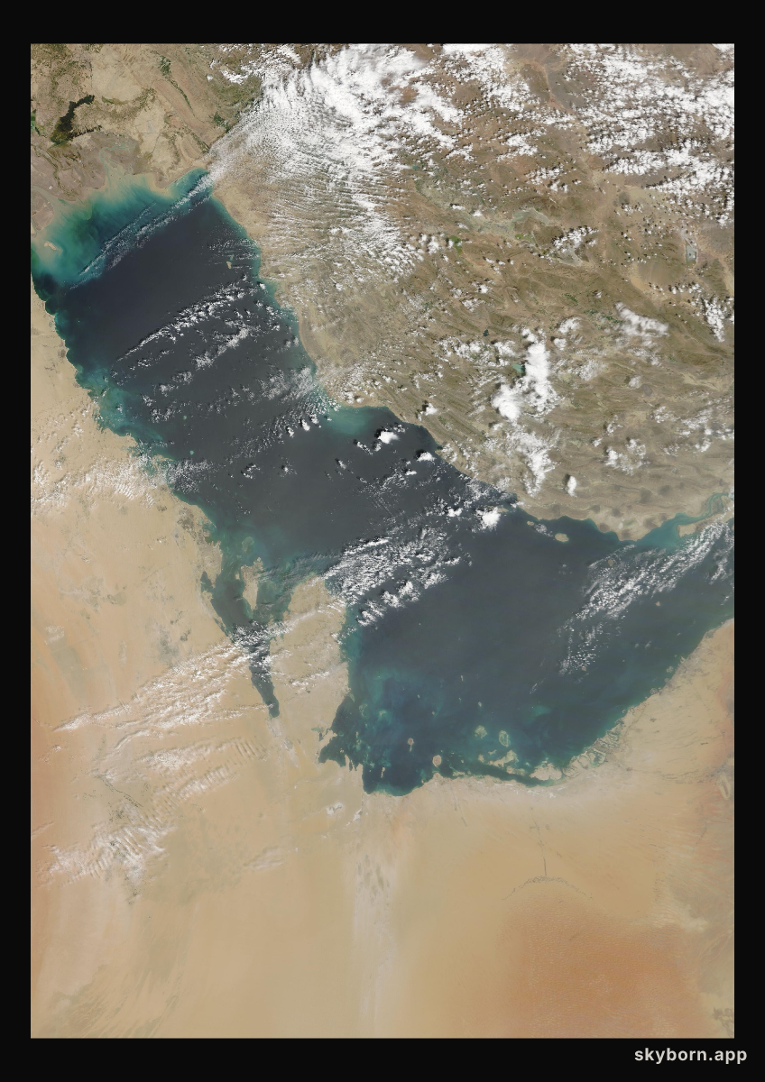 The Earth on 3 April 2017 · Persian Gulf