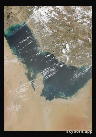 The Earth on 3 April 2017 · Persian Gulf