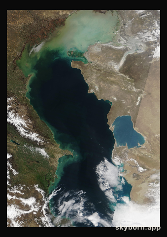 The Earth on 4 April 2017 · Caspian Sea