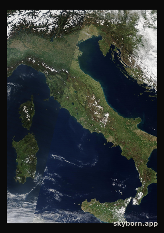 The Earth on 8 April 2017 · Italy and the Adriatic