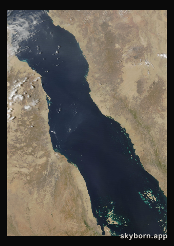 The Earth on 10 April 2017 · Red Sea