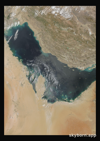 The Earth on 12 April 2017 · Persian Gulf