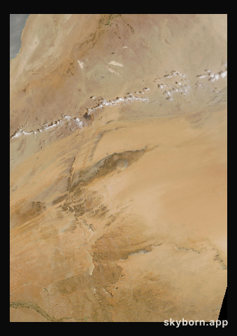 The Earth on 25 April 2017 · Eye of the Sahara, Mauritania