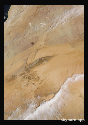 The Earth on 27 April 2017 · Eye of the Sahara, Mauritania