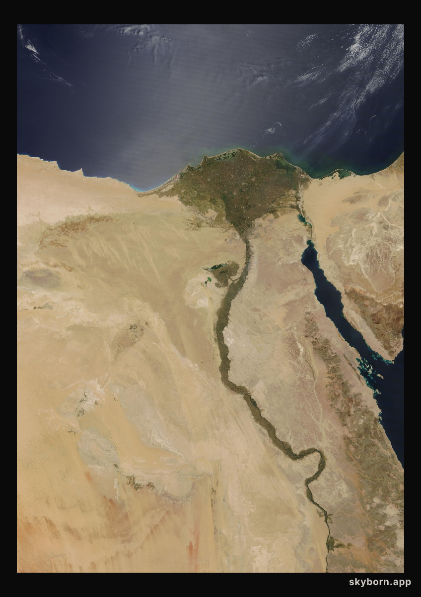 The Earth on 7 May 2017 · Nile Delta and Sinai