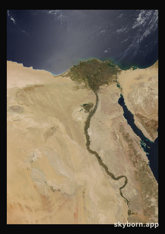 The Earth on 7 May 2017 · Nile Delta and Sinai
