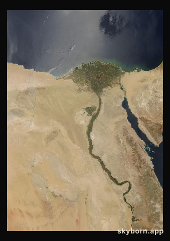 The Earth on 8 June 2017 · Nile Delta and Sinai