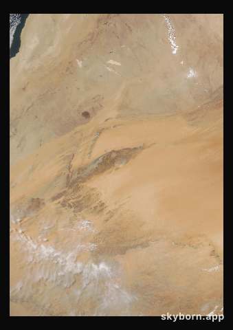The Earth on 11 June 2017 · Eye of the Sahara, Mauritania