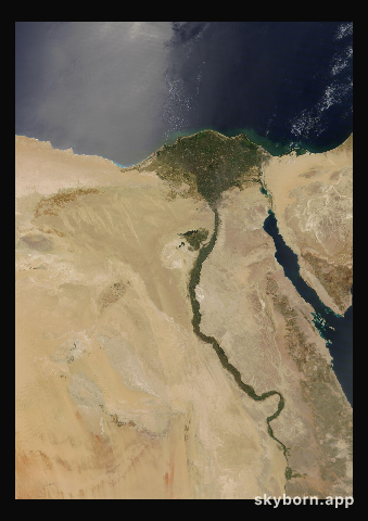 The Earth on 15 June 2017 · Nile Delta and Sinai