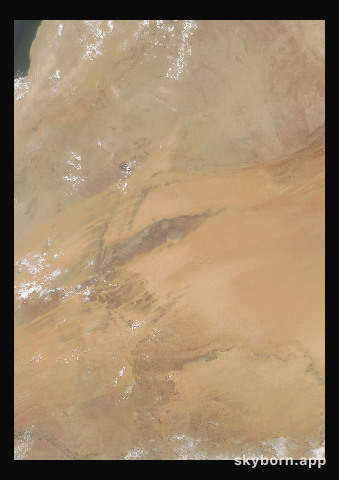 The Earth on 25 June 2017 · Eye of the Sahara, Mauritania