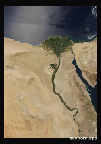 The Earth on 1 July 2017 · Nile Delta and Sinai