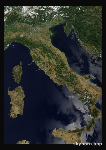 The Earth on 7 July 2017 · Italy and the Adriatic