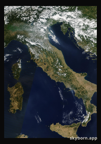 The Earth on 13 July 2017 · Italy and the Adriatic