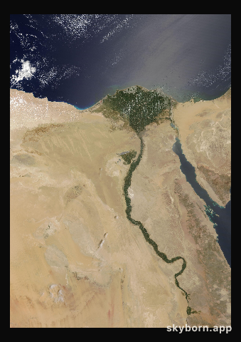 The Earth on 19 July 2017 · Nile Delta and Sinai