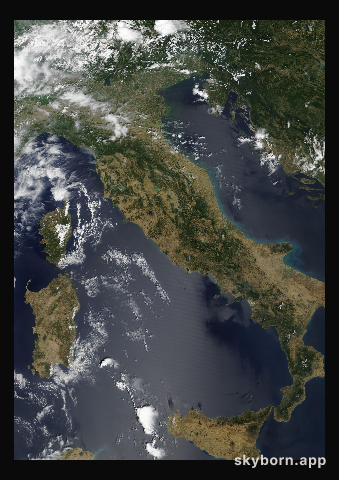 The Earth on 21 July 2017 · Italy and the Adriatic