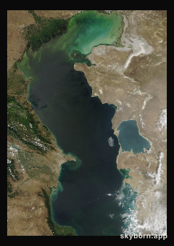 The Earth on 27 July 2017 · Caspian Sea
