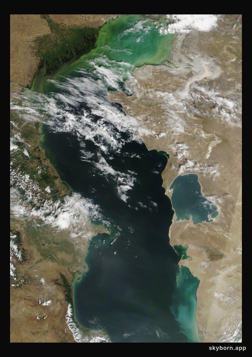 The Earth on 19 August 2017 · Caspian Sea