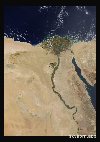 The Earth on 14 September 2017 · Nile Delta and Sinai