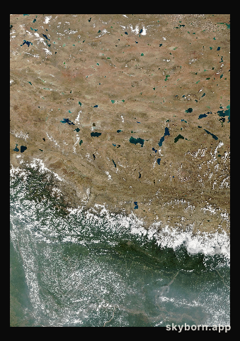 The Earth on 27 September 2017 · Himalaya and Tibet