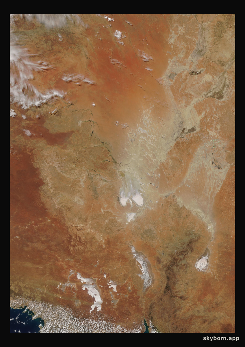The Earth on 9 October 2017 · Lake Eyre, Australia