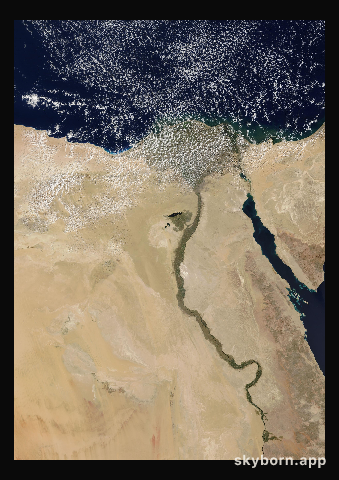 The Earth on 11 October 2017 · Nile Delta and Sinai