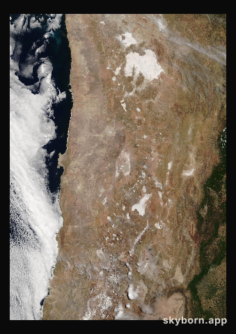 The Earth on 24 October 2017 · Atacama and the Andes