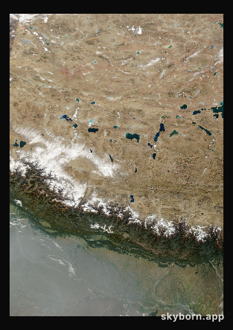 The Earth on 11 December 2017 · Himalaya and Tibet