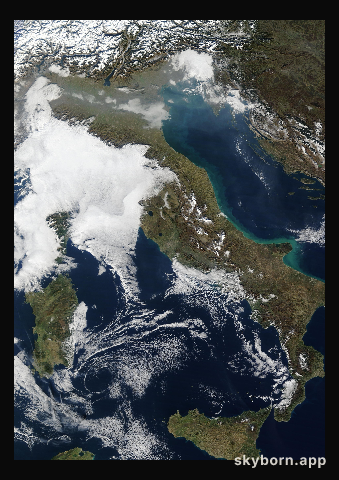 The Earth on 25 December 2017 · Italy and the Adriatic