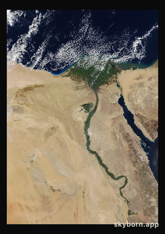The Earth on 26 December 2017 · Nile Delta and Sinai