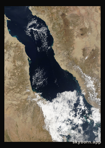 The Earth on 5 January 2018 · Red Sea