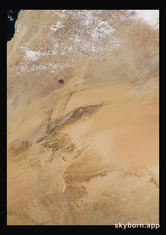 The Earth on 8 January 2018 · Eye of the Sahara, Mauritania