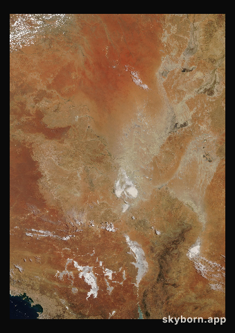 The Earth on 9 January 2018 · Lake Eyre, Australia
