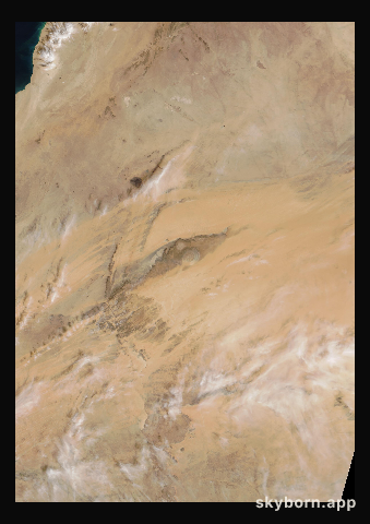 The Earth on 22 January 2018 · Eye of the Sahara, Mauritania