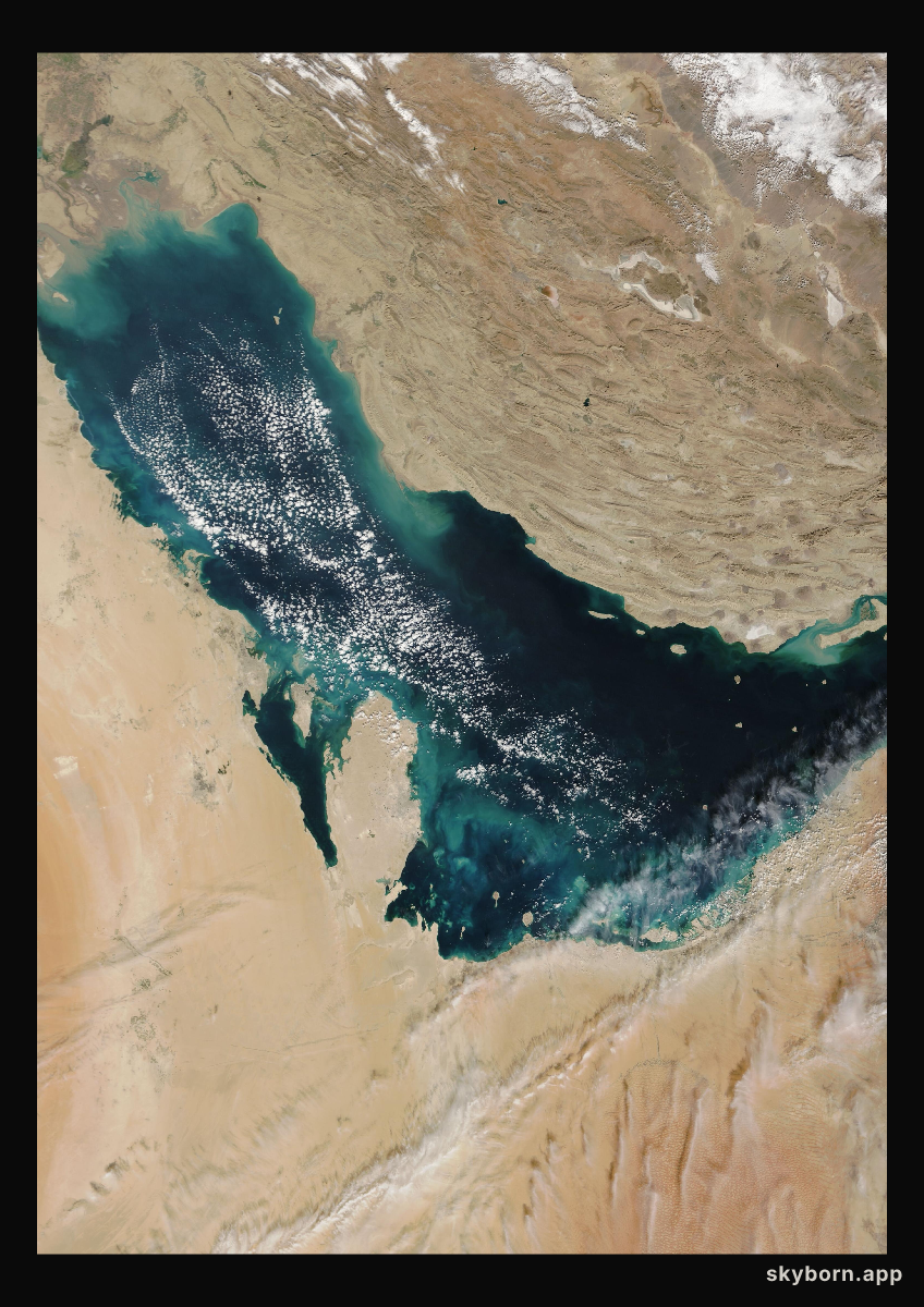 The Earth on 29 January 2018 · Persian Gulf