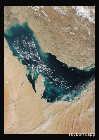 The Earth on 29 January 2018 · Persian Gulf
