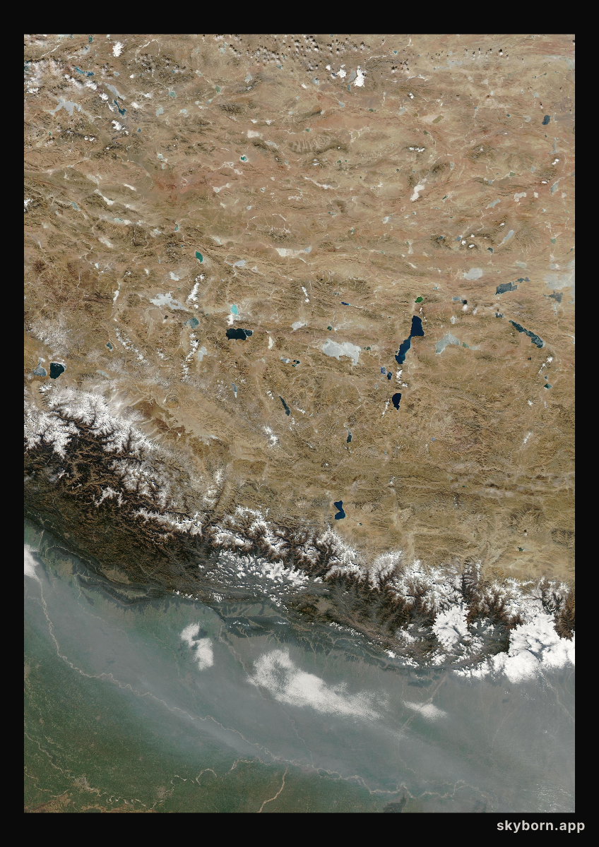 The Earth on 30 January 2018 · Himalaya and Tibet