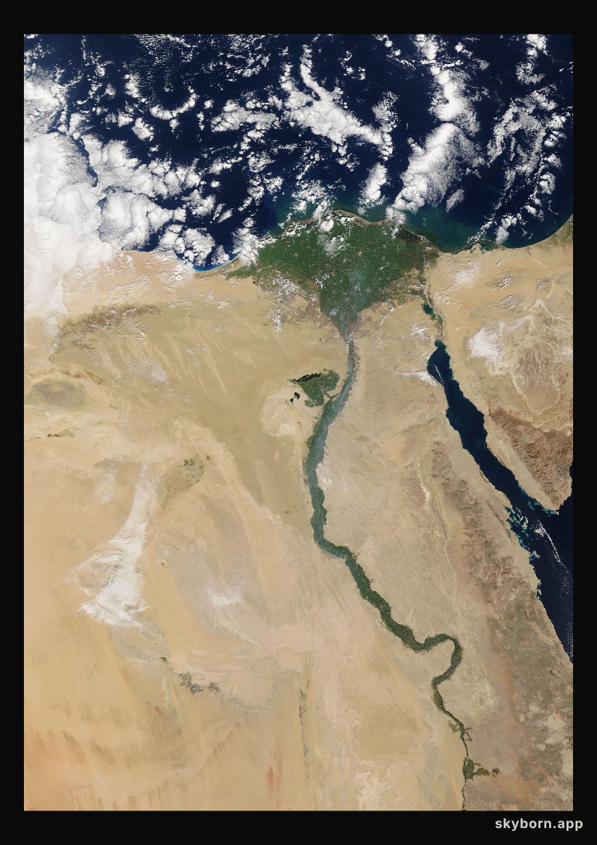 The Earth on 31 January 2018 · Nile Delta and Sinai