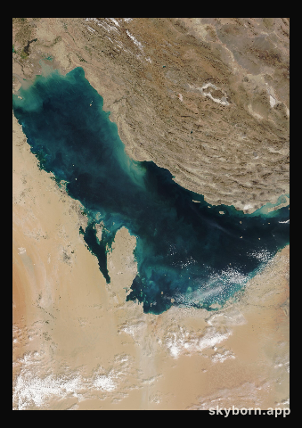 The Earth on 1 February 2018 · Persian Gulf