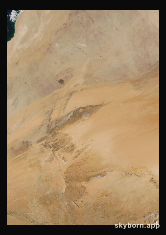 The Earth on 4 February 2018 · Eye of the Sahara, Mauritania